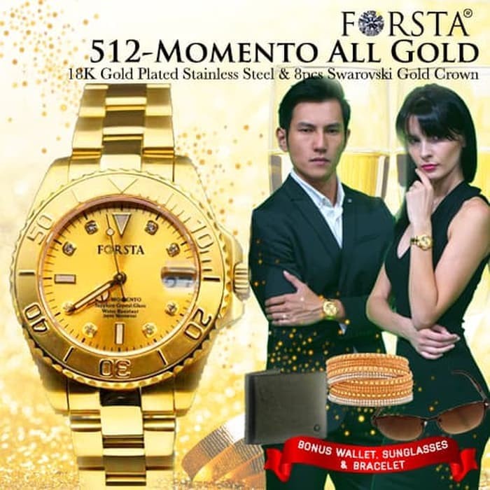 Jam Tangan Forsta 512 Momento All Gold Couple