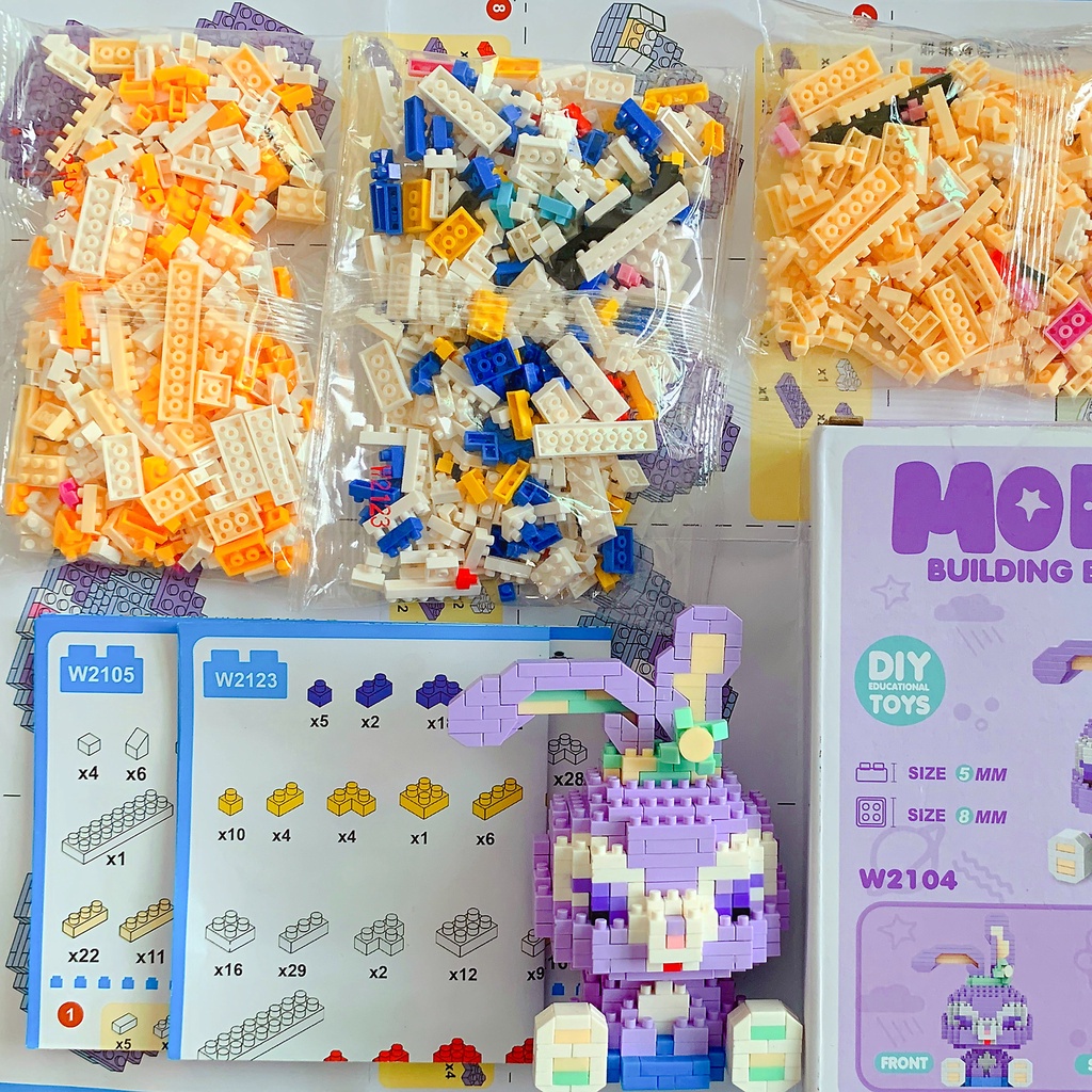 Mainan Edukasi Anak DIY Lego Balok Susun Disney 3D PUZZLE NANO BLOCK