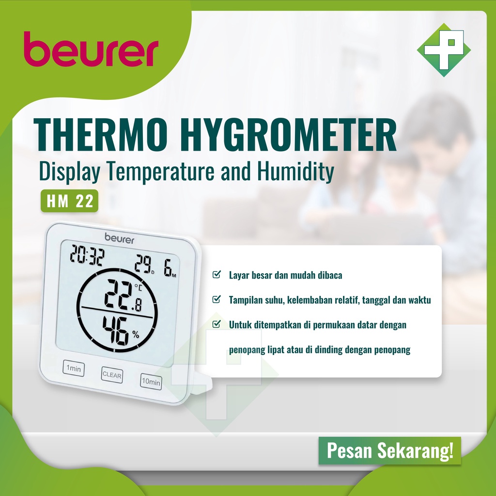 BEURER THERMO HYGROMETER HM 22 / Thermometer Ruangan