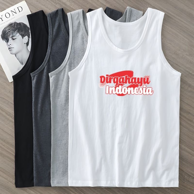 Singlet Pria Dirgahayu Indonesia Baju Singlet Pria Tanktop Pria Cotton