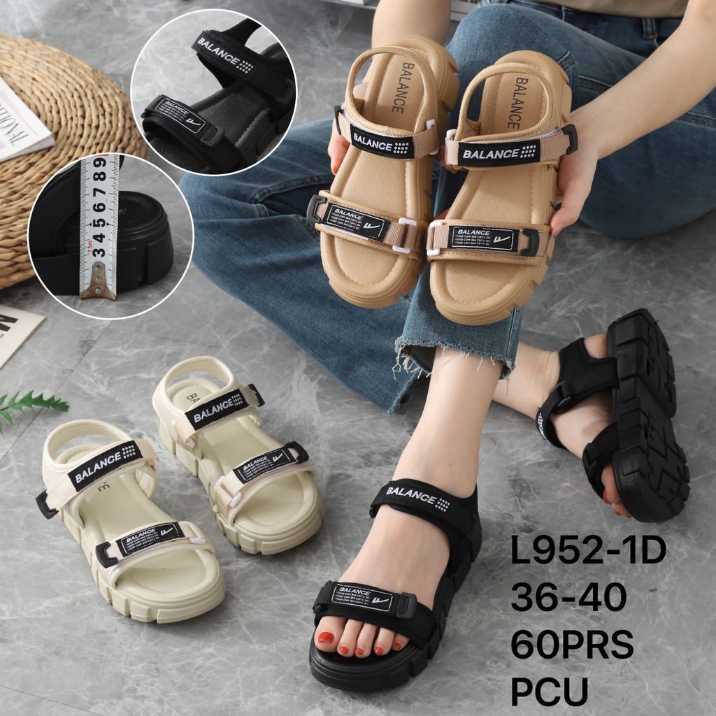 Sendal Tali Perempuan L952 1D Sandal Wanita Import AntiSlip Terlaris SDLWW