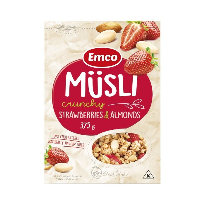 

Emco Musli Crunchy Oat Cereal with Strawberries and Almonds [375 gr]