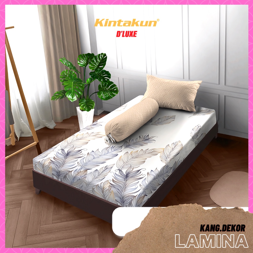 SPREI KINTAKUN D'LUXE MOTIF LAMINA 120x200 NO 3 SINGLE SEPREI CANTIK MURAH MOTIF TERBARU SEPRAI KAMAR TIDUR D’LUXE SEPREI AESTHETIC D LUXE KINTAKUN SEPRAI CANTIK SEPRE DLUXE PROMO ANTI LUNTUR MOTIF PLUS SARUNG BANTAL SPREI DEWASA ALAS KASUR SPREI ADEM