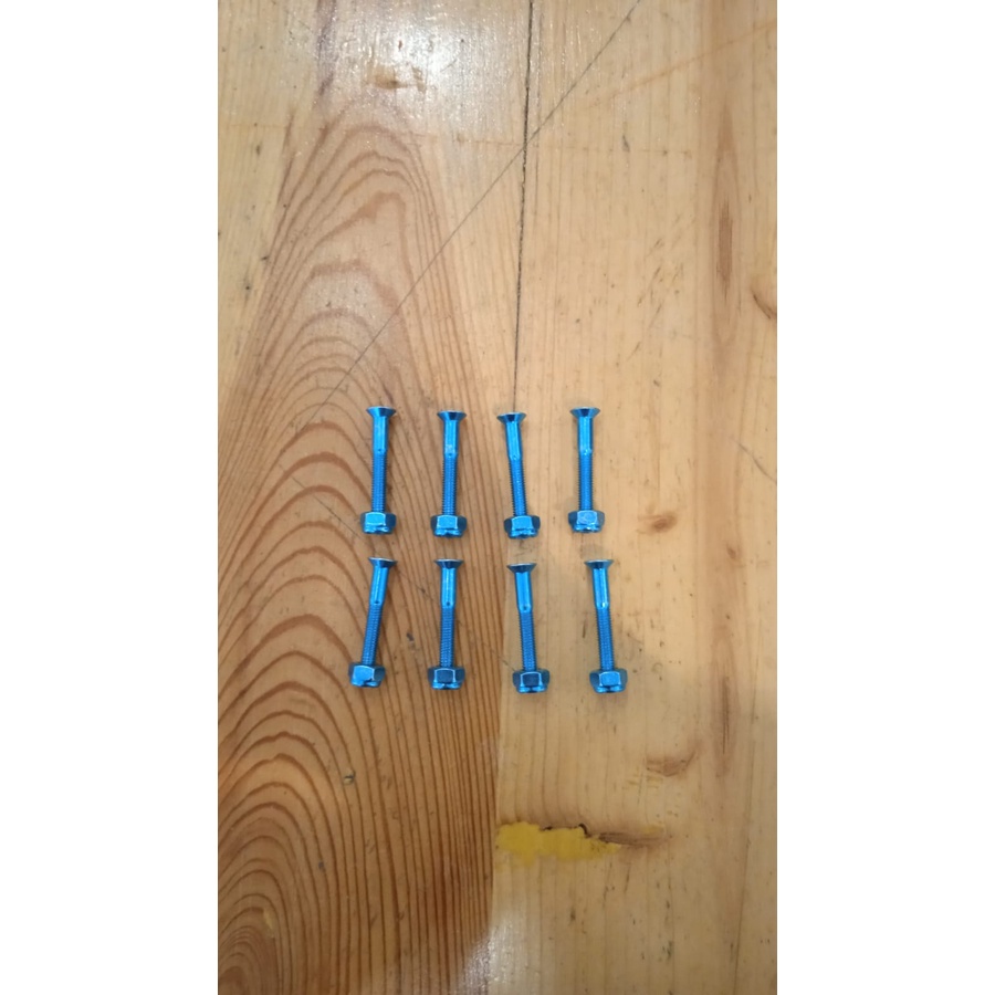 Nut Bolt Blank Blue 1.25&quot;