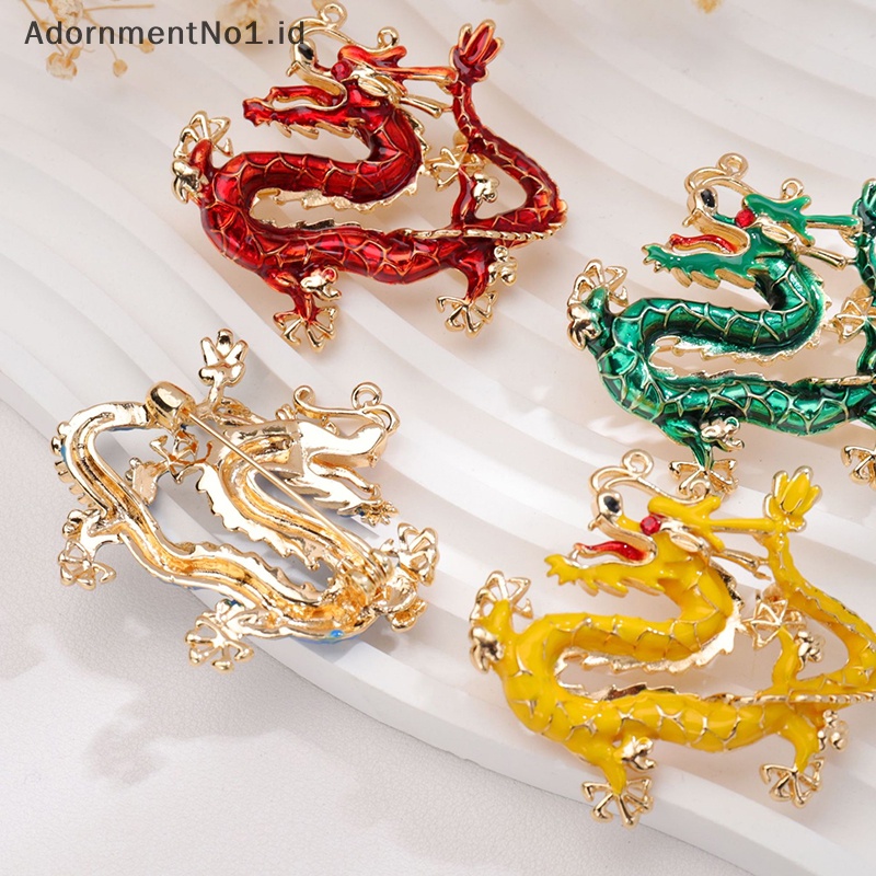 [AdornmentNo1] Fashion Enamel naga bros Pin untuk wanita pakaian jas perhiasan pesta aksesoris