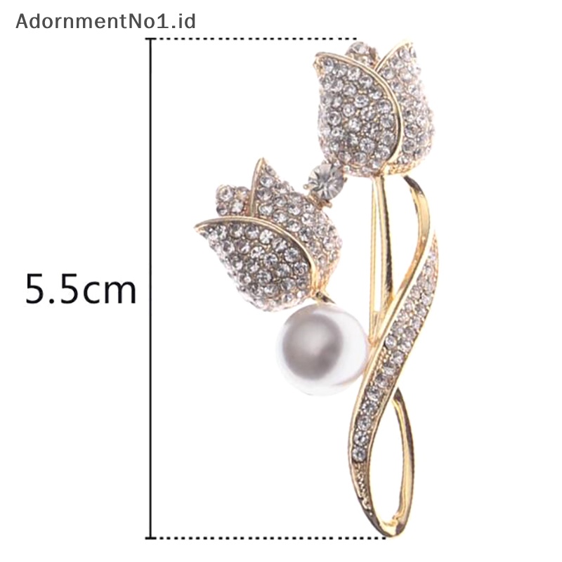 [AdornmentNo1] Rose Shiny bros untuk wanita elegan korsase Fashion bros Pin gaun zirkon ringan aksesoris perhiasan hadiah pesta