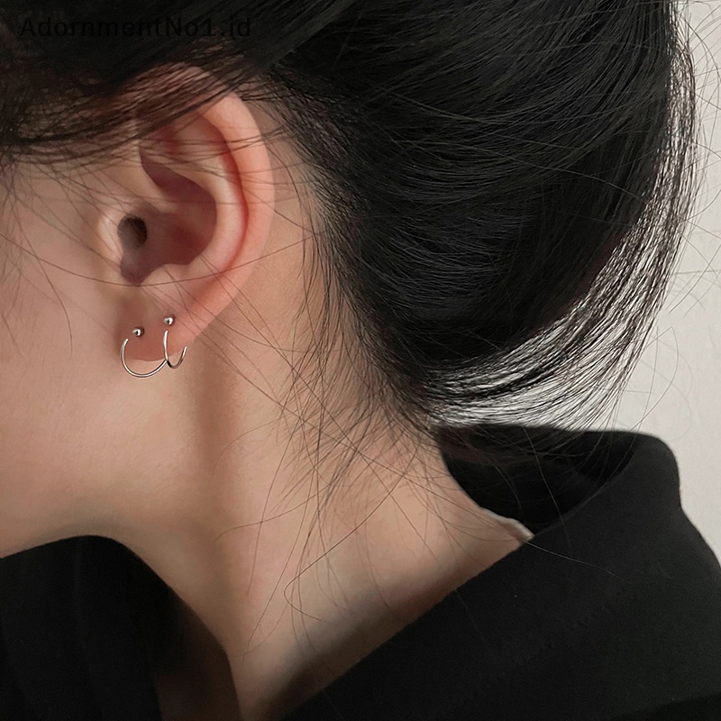 [AdornmentNo1] 1pasang paduan Fashion wanita Tragus Cartilage Helix Studs Earrings perhiasan