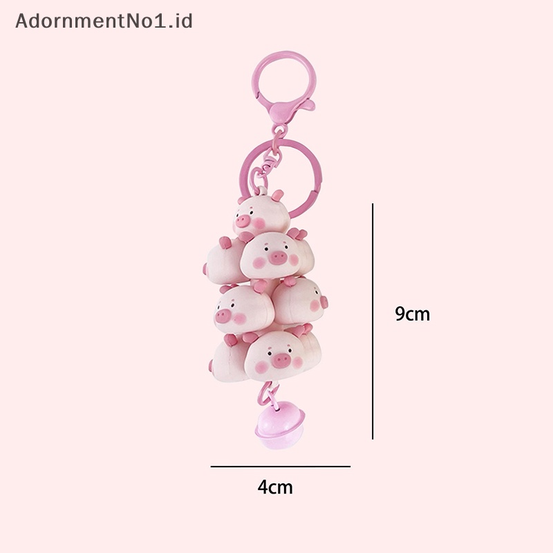 [AdornmentNo1] Kartun hewan Panda Chick gantungan kunci PVC lucu babi peliharaan surga gantungan kunci ransel liontin Keyring untuk anak wanita hadiah