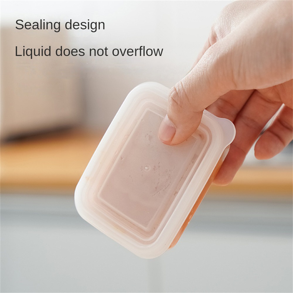 ღ Kotak Pemelihara Segar Kotak Tertutup Mini Kotak Makanan Tambahan Bayi Food Grade Jam Sub-Kemasan Kotak Sayuran Buah Penyelenggara Pemelihara Segar