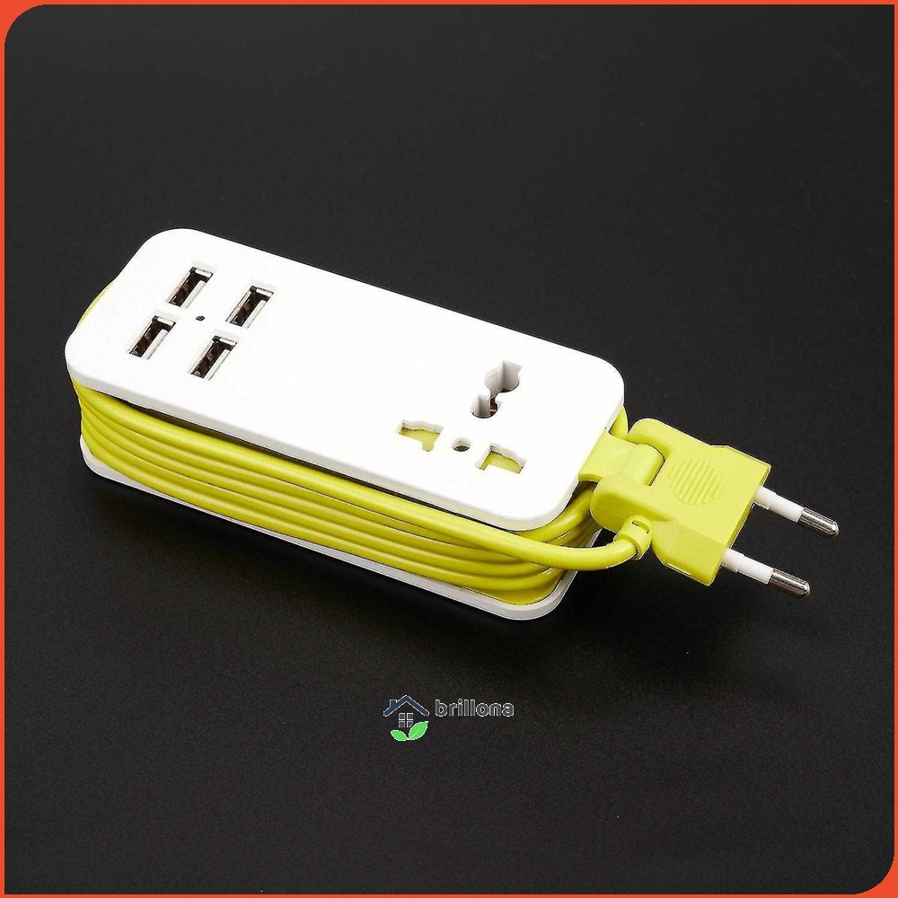 Sonyar Stop Kontak Colokan Listrik Universal 4 USB Port EU Plug - S40N