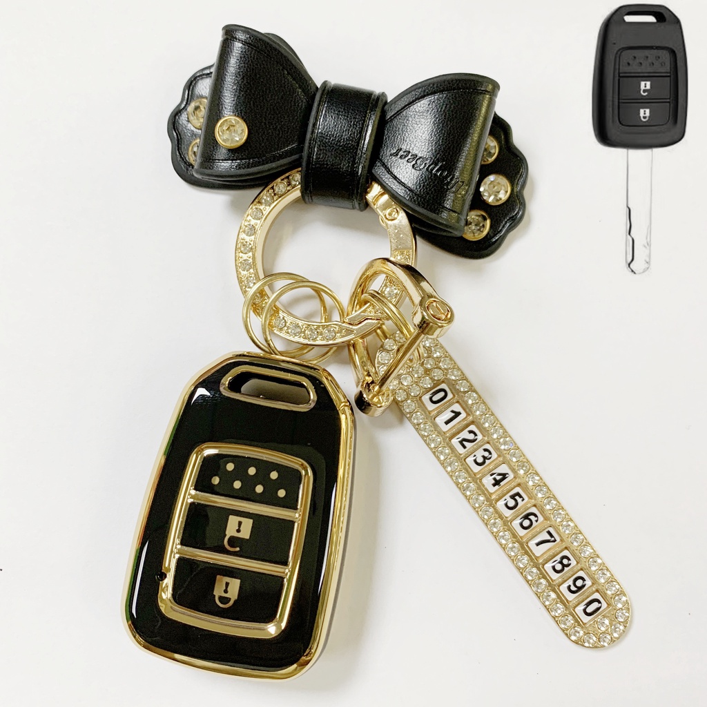 Untuk Honda Chrome Refleksi TPU Penutup Kunci Mobil CITY HRV BRV JAZZ CRV ACCORD CIVIC Chrome Reflection TPU Car Key Cover Kunci Mobil