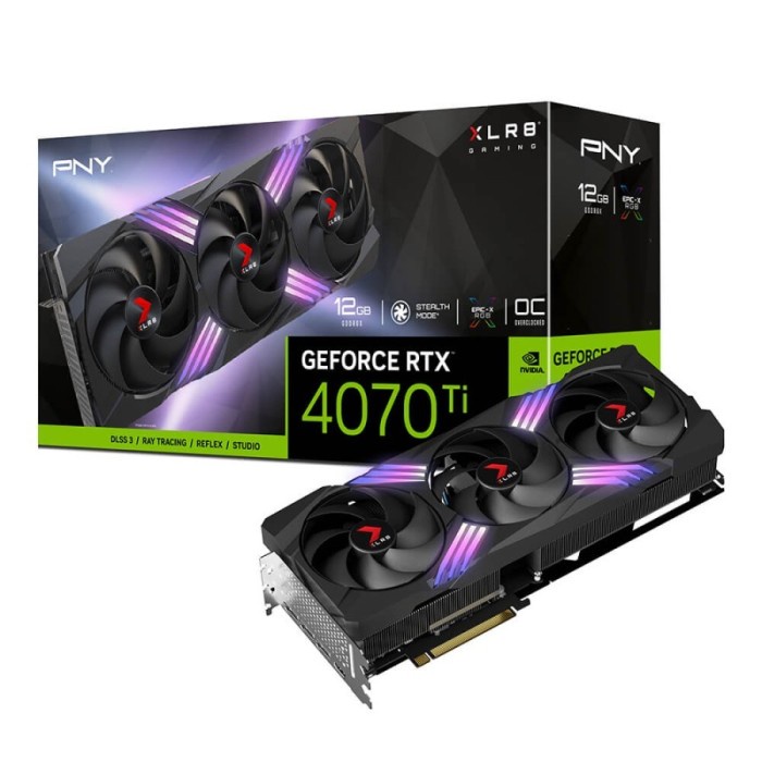 PNY RTX 4070 Ti 12GB Verto Triple Fan ARGB OC VGA Gaming Graphic Card