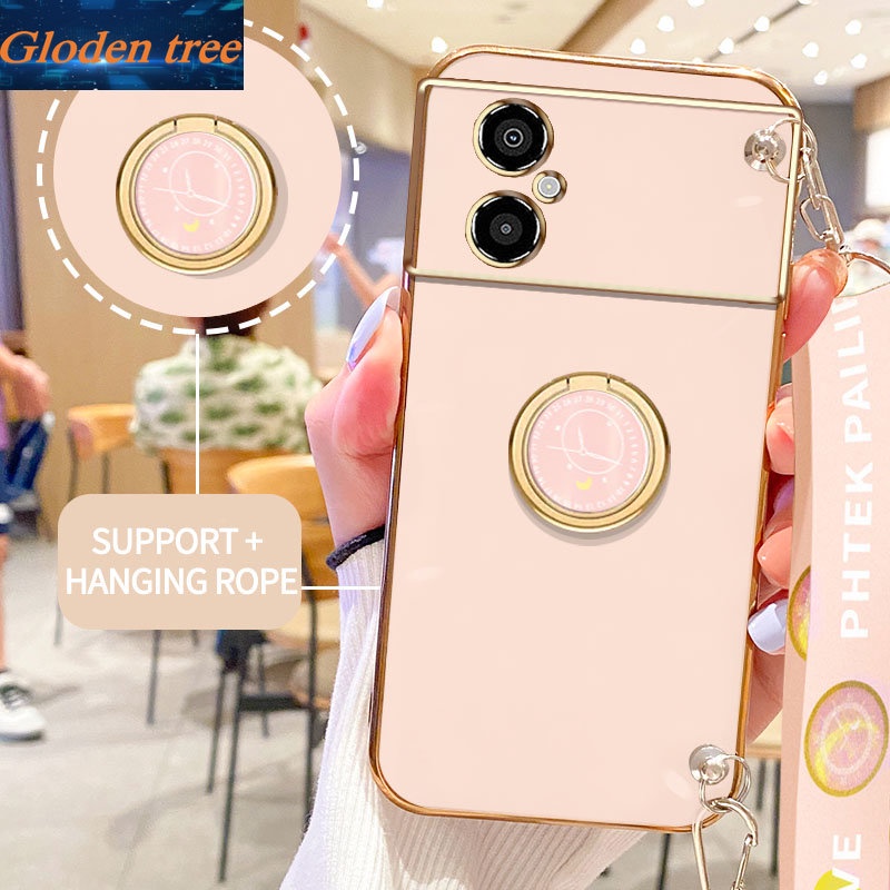 Gloden tree Phone Case Untuk Xiaomi POCO M4 5G POCO M5 4G Redmi Note 11R Original Casing Dengan Watch Standand Lanyard