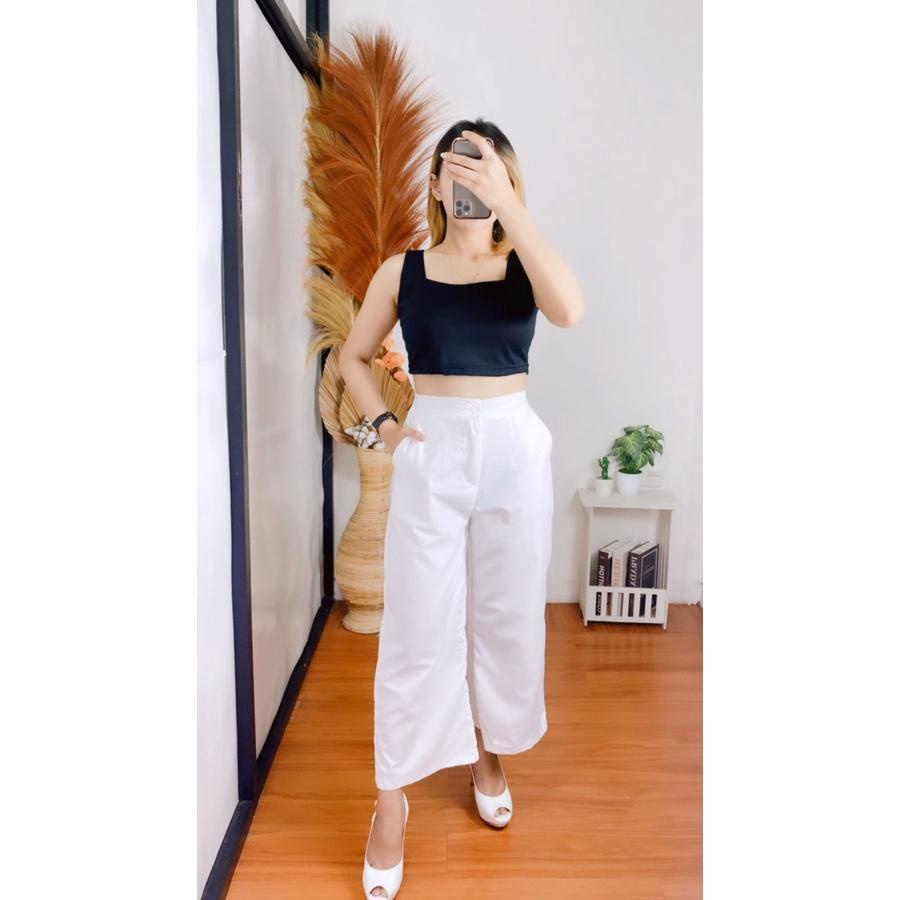 CELANA KULOT HIGHWAIST YUKA SLIM MODAL ZS 152 Slim Cullote Twistcone pinggang tinggi WANITA KOREA BANGKOK