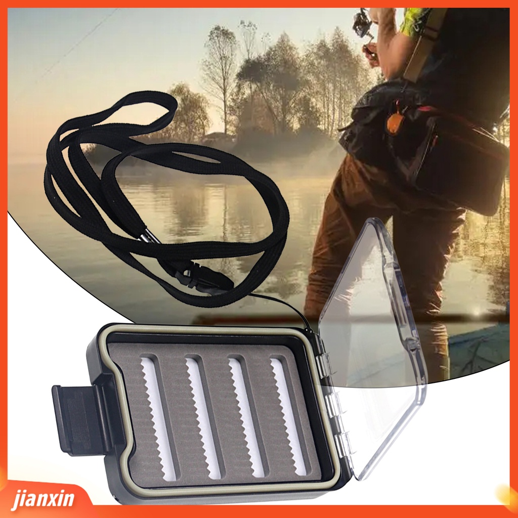 (In Stock) Fly Fishing Box Jendela Transparan Kapasitas Besar Tahan Air Tahan Aus Penyimpanan Anti Gores Umpan Lalat Satu Sisi Fishing Tackle Hook Wadah Penyimpanan Umpan Untuk Outdoor