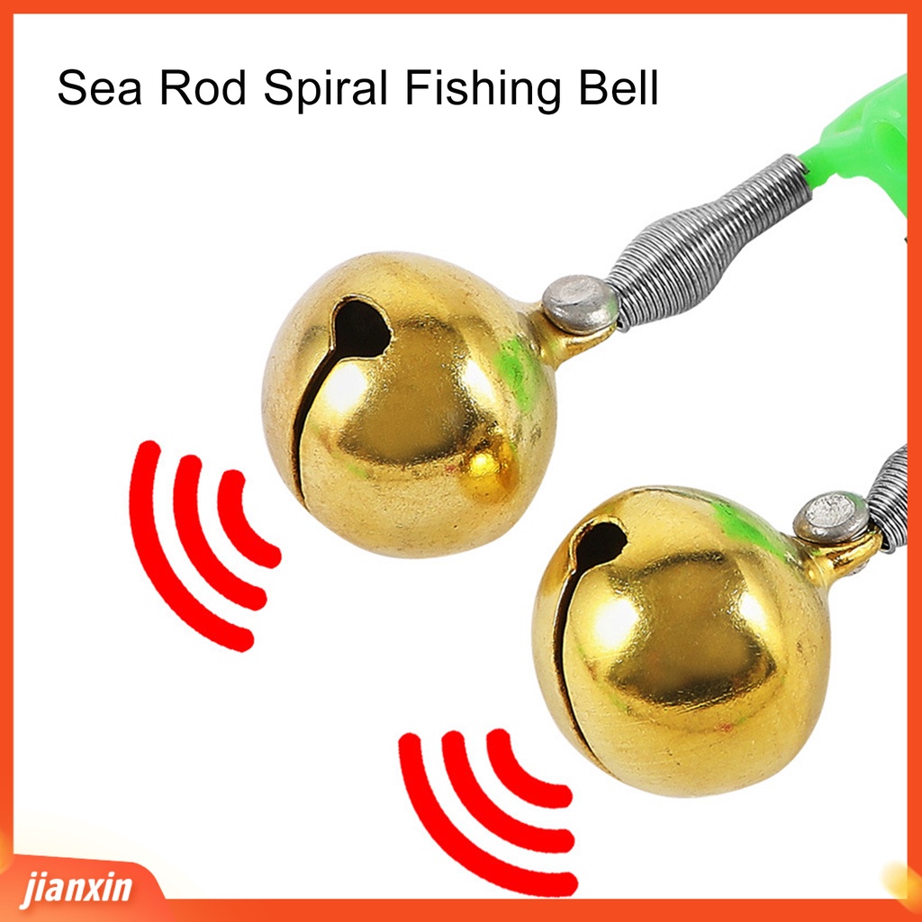 (In Stock) Umpan Alarm Bell Desibel Tinggi Dual Lonceng Suara Keras Tidak Geser Sensitif Peringatan Besi Sea Rod Spiral Memancing Bell Perlengkapan Angling