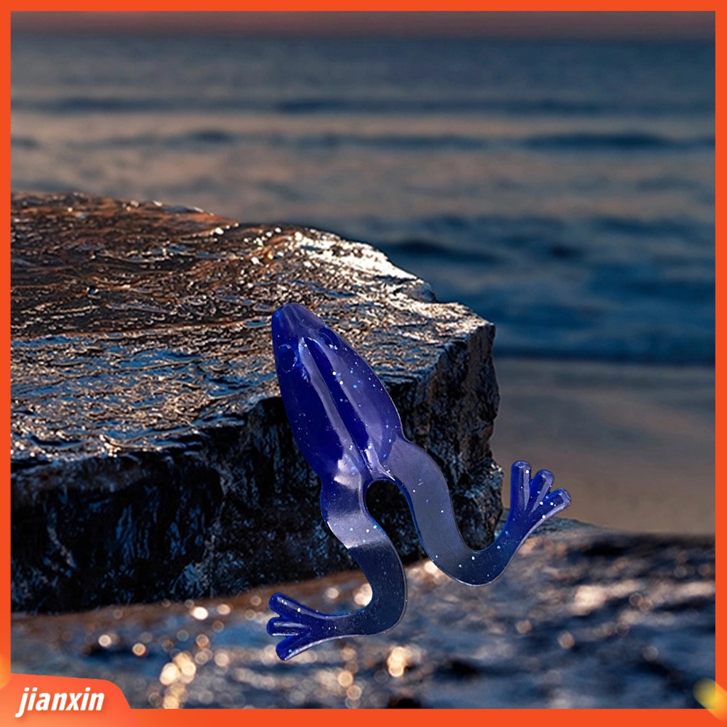 (In Stock) 4 Pcs 8cm /5.5g Umpan Pancing Simulasi Pra Lubang Fleksibel Reusable Mini Fish Attraction Warna Cerah Buatan Lembut Kodok Umpan Perlengkapan Memancing