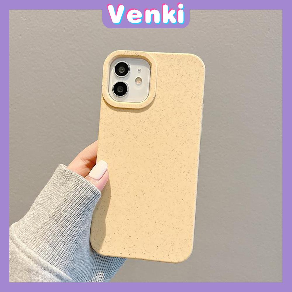 VENKI - Untuk iPhone 11 iPhone Case Ramah Lingkungan Rumput Gandum Phone Case TPU Lembut Shockproof Perlindungan Sederhana Warna Solid Kompatibel dengan iPhone 14 13 Pro max 12 Pro Max 11 xr xs 7 8