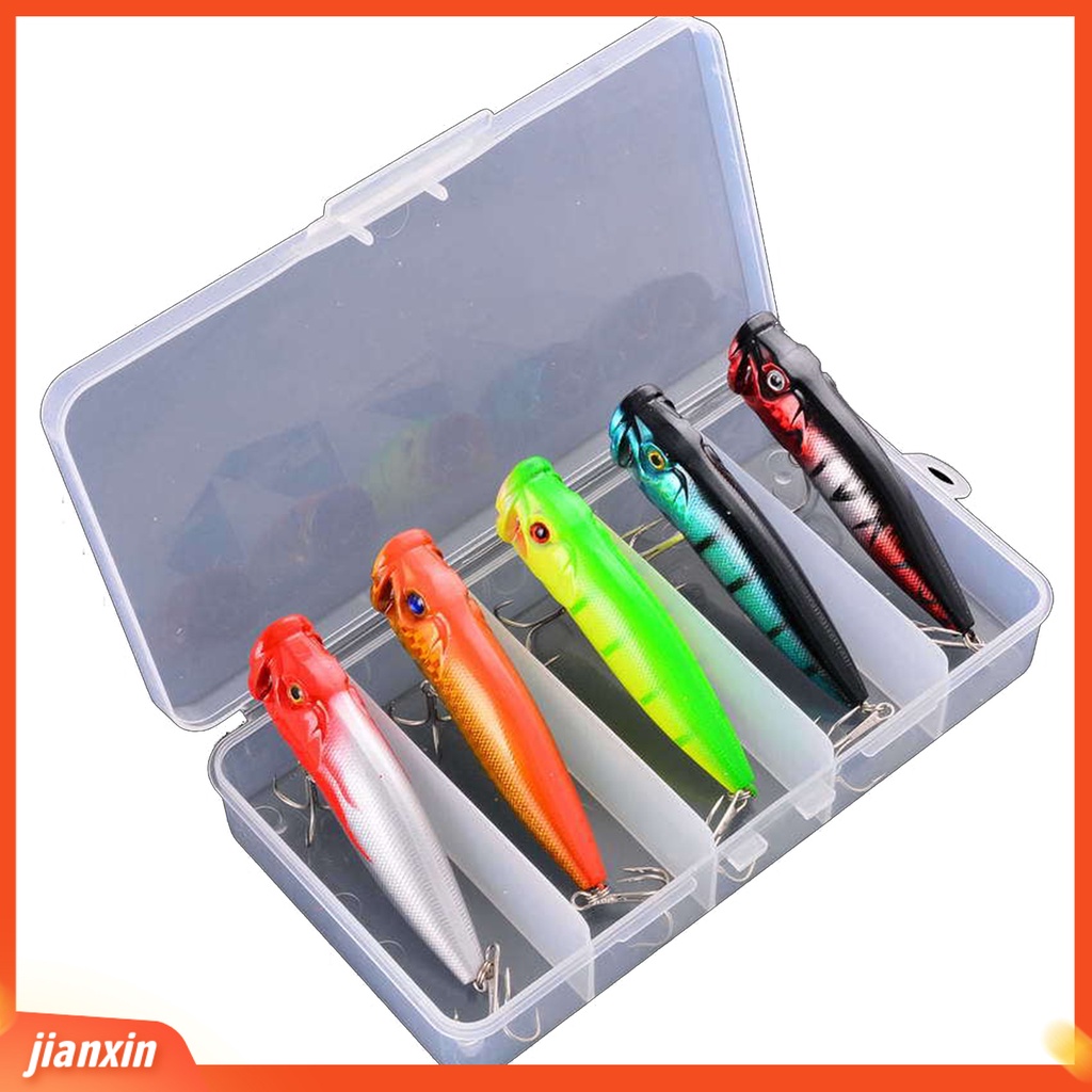 (In Stock) 5Pcs Multi-Warna Umpan Ikan Palsu Memancing Umpan Pengganti Alat Kit Aksesori