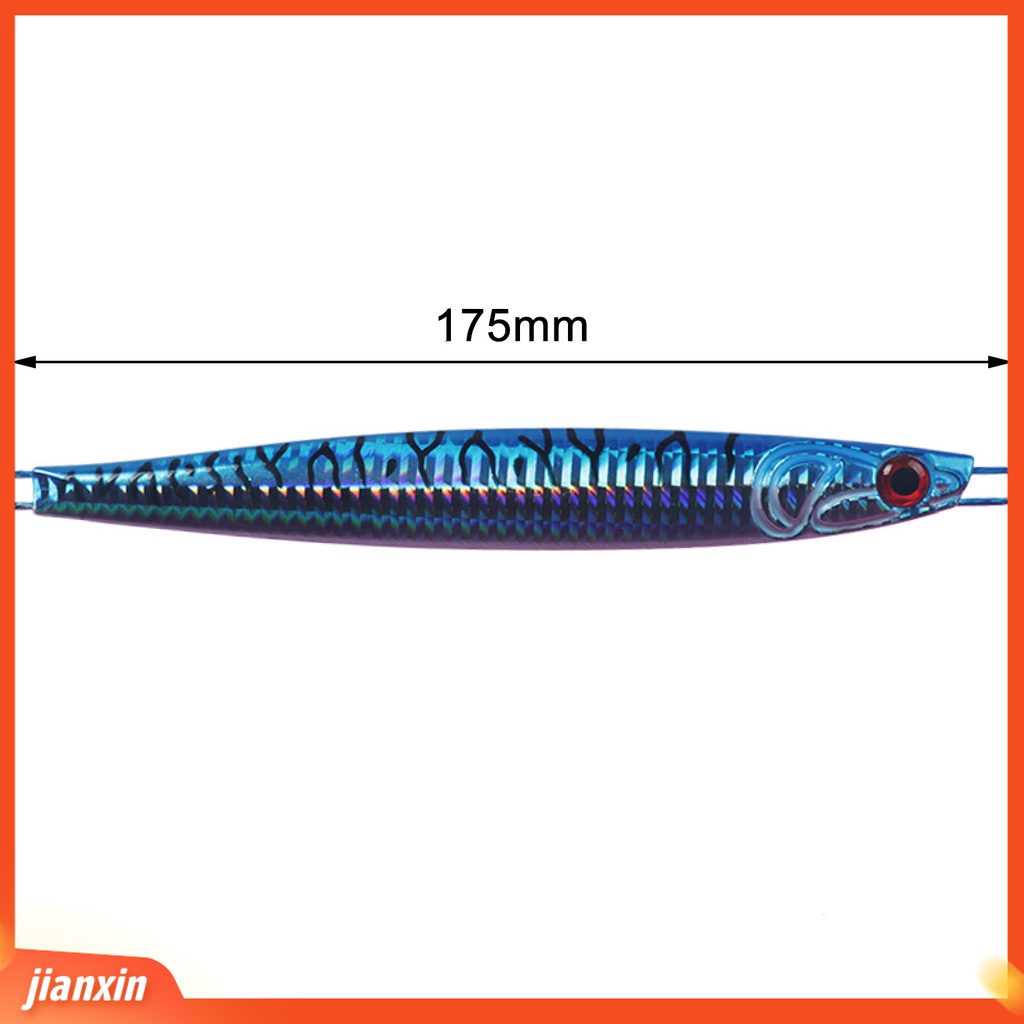 (In Stock) 180g 175mm 3D Mata Ikan Plat Besi Umpan Pancing Tenggelam Lure Pensil Untuk Penggemar Memancing