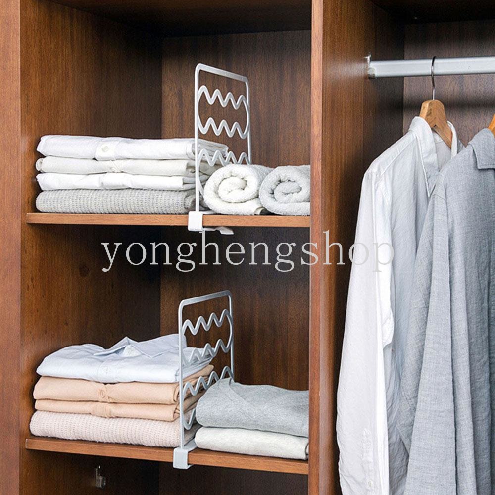 Papan Pemisah Lemari Pakaian Baju Pakaian Dalam Rak Partisi Kabinet Rak Gantungan Handuk Rak Buku Pemisah Closet Divider Stand Home Organizer