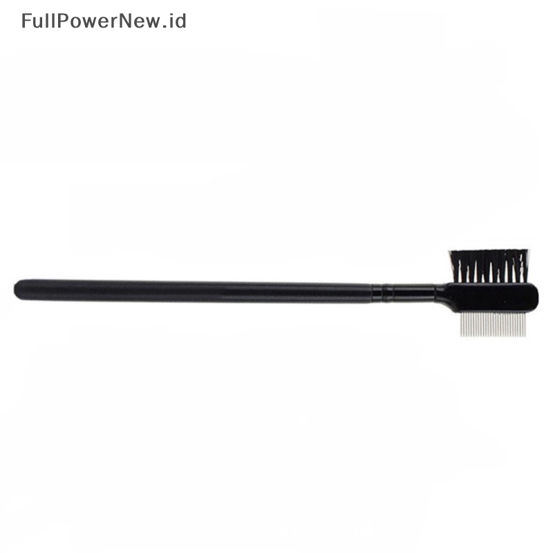 Power Sisir Alis Sikat Bulu Mata Gigi Baja Dual-Comb Extension Brush Sisir Logam ID