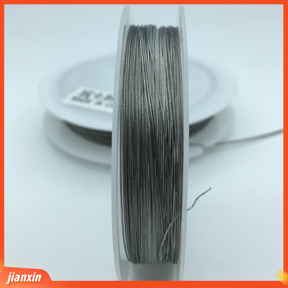 (In Stock) 50m 7helai Garis Kawat Baja Pancing Braided Leader Coating String Trace Rig