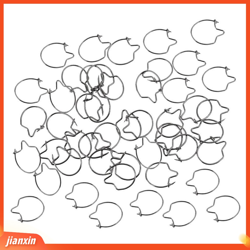 (In Stock) 20pcs S/M/L Stainless Steel Carp Fishing Maggots Klip Umpan Hook Tackle Tool