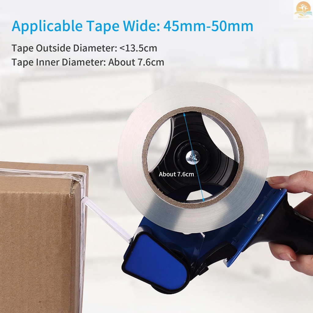 In Stock KW-TRIO Handheld Packing Tape Dispenser Alat Penyegel Kemasan Kelas Komersial 5cm/2in Pita Lebar Untuk Drop Ongkir Mailing Industrial Side Loading