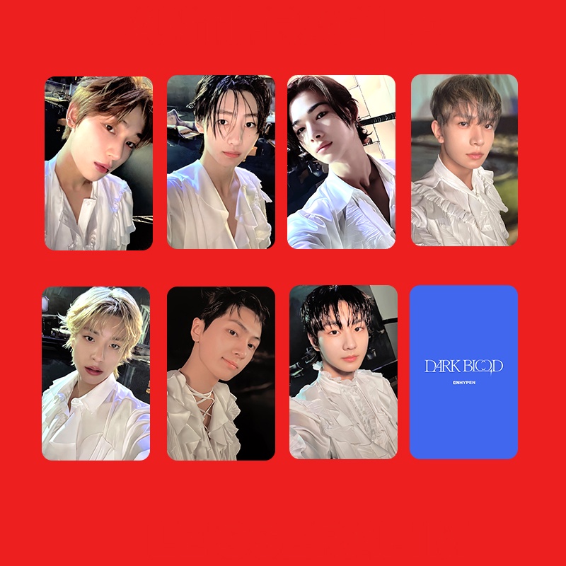 7pcs /set EN-HYPEN Mini 4th Album DARK BLOOD Photocards Kartu Lomo ENHYPEN Kpop Collection Series