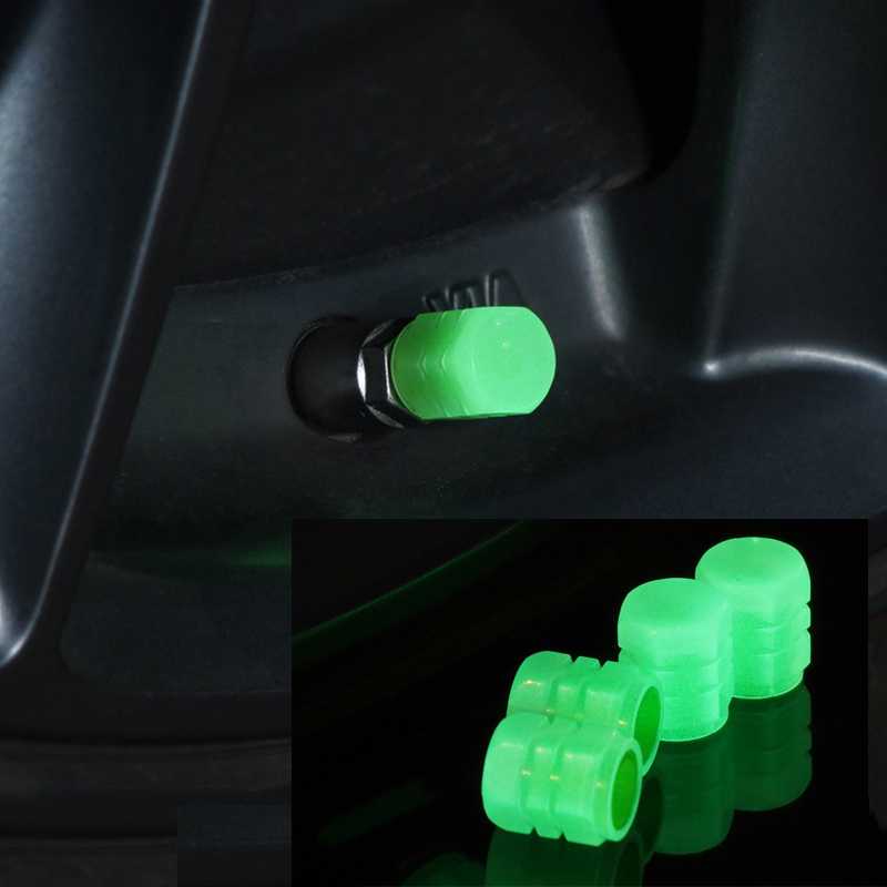 Tutup Pentil Ban Mobil Motor Neon Luminous Valve Cap 4 PCS BURNHILDA