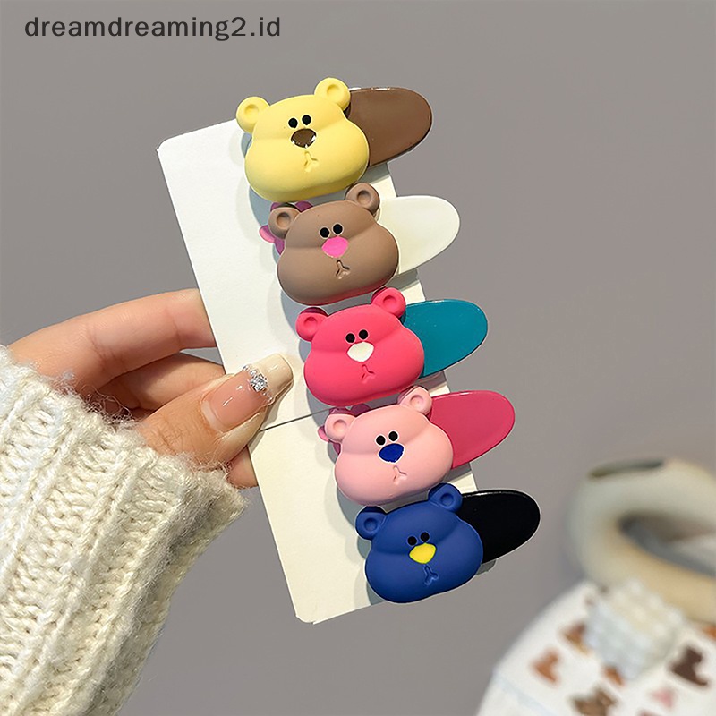 (drea) 2pcs Baru Jepit Rambut Gadis Super Imut Dan Imut Beruang Kecil Klip Kecil Manis Patah Jepit Rambut //