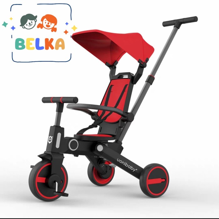 Uonibaby 8 in 1 Stroller Bike Red Balance Bike Stroller Lipat
