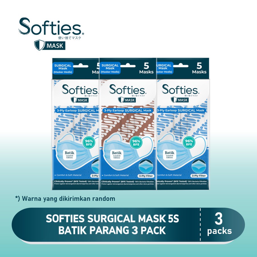 Softies Daily mask isi 5's Design Batik VITAMIN KU