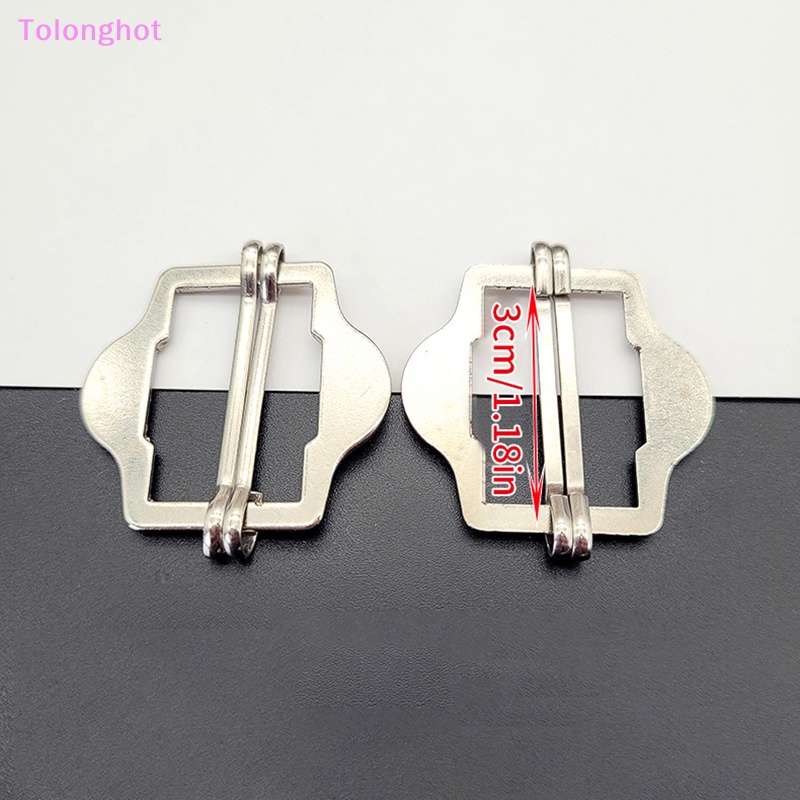 Tolonghot&gt; 3PCS Logam Dua Slide Tri-Glide Gesper Untuk Jas Rompi Bahu Tas Kulit Tali Sabuk Slider Penyesuaian Gesper Persegi Panjang well