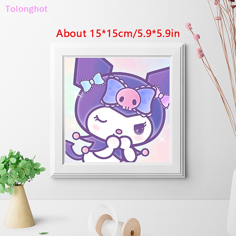 Tolonghot&gt; Helly Kitty Cinnamoroll Kuromi Berlian Paing Kit 5D DIY Mosaik Bulat Bordir Dekorasi Kamar Anak Pekerjaan Tangan Mainan Hadiah Dengan Baik