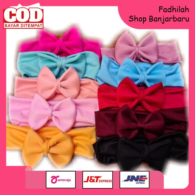 BANDANA BAYI PITA BANDO BALITA ANAK PEREMPUAN VARIASI WARNA BAHAN JERSEY BALON HALUS LEMBUT PENGIRIMAN CEPAT BISA COD | FADHILAH SHOP BJB