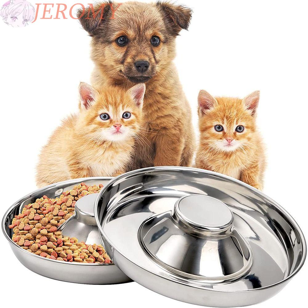 JEROMY Slow Feeder Healthy Anti Teguk Stainless Steel Terhadap Gangguan Pencernaan Puppy Feeder