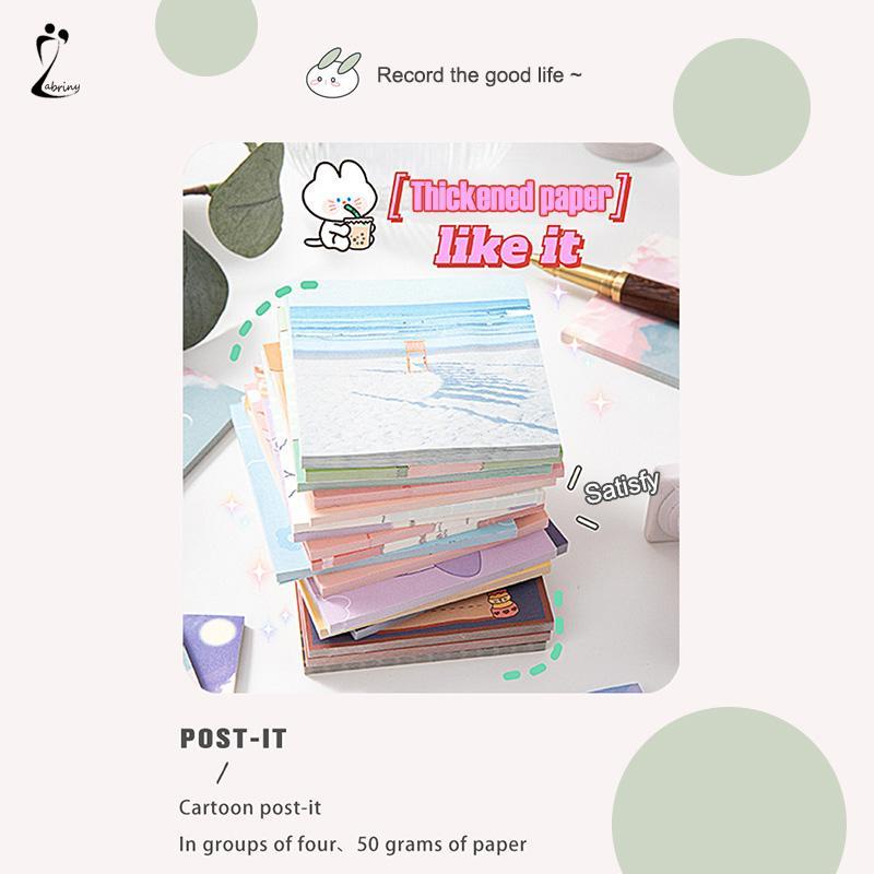 Ins Sticky Note Girls Heart Cute Sticky Note Style Student Stationery Sticky Notes Minimalis Z