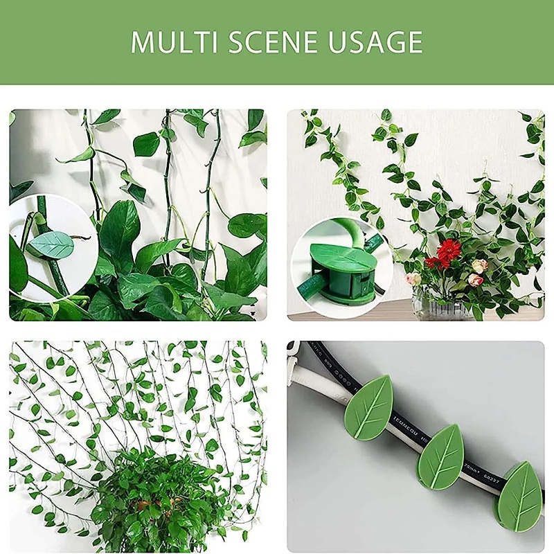 Plant Climbing Wall Fixture Clips Plant Fixer/Traksi Tanaman Rambat/Klip Pengikat Tanaman Rambat Dinding Bentuk Daun Hook/Invisible Plant Climbing Wall Supplies Rattan Vine Bracket/