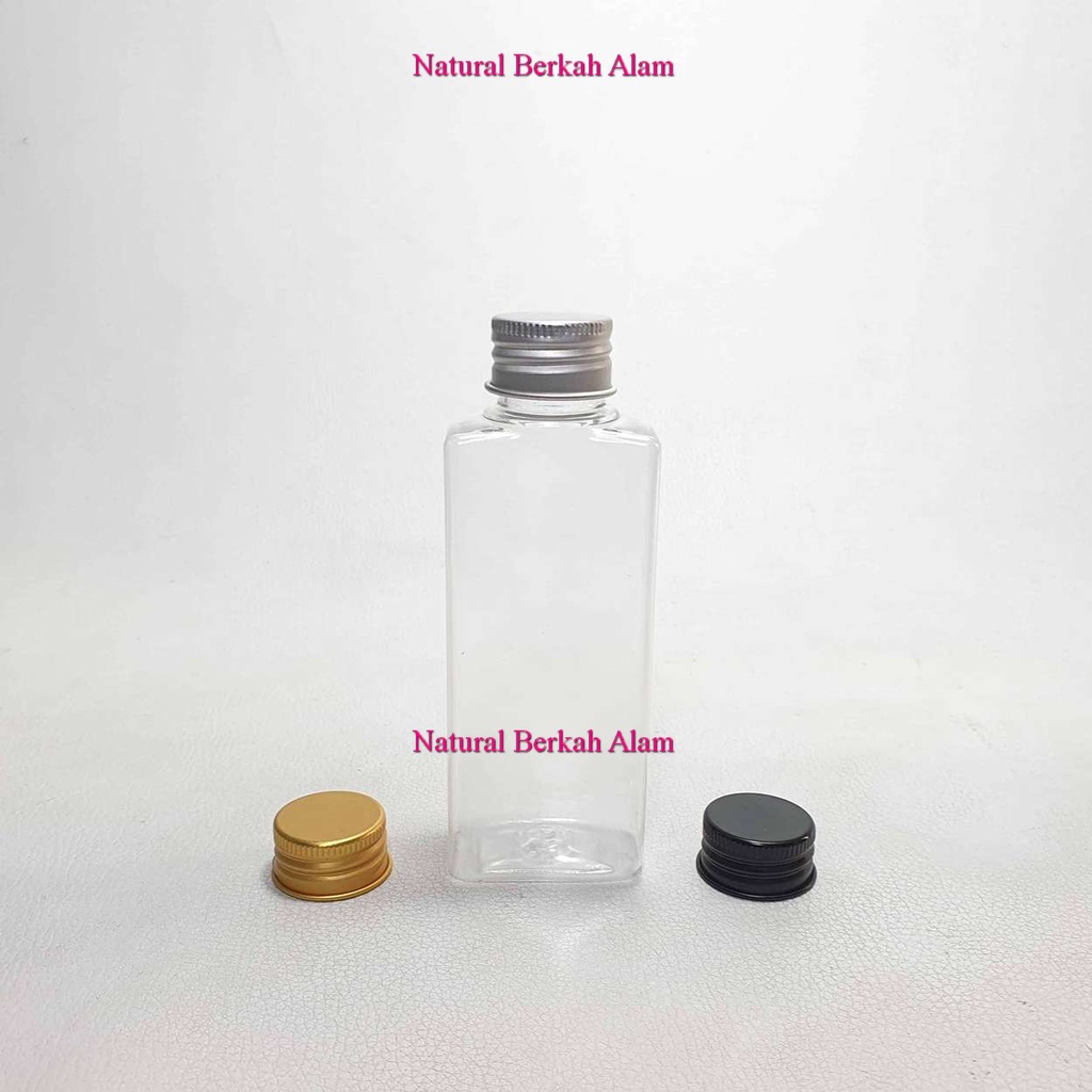 Botol Plastik 100 ml Lengkung Natural Tutup Ulir / Botol Plastik / Botol Ulir / Botol Madu / Botol 1