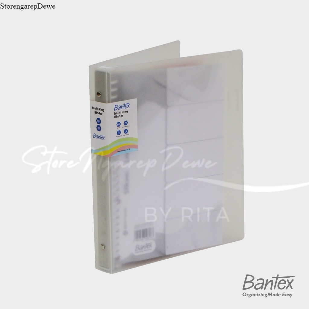 

Bantex B5 Trendy Multi Ring Binder 26 Hole Transparent 3126 08 original real seperti gambar
