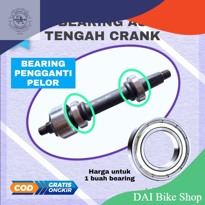 Bearing as tengah pedal sepeda crank pengganti pelor / klahar / klaker 6903 zz engkol mtb anak lipat