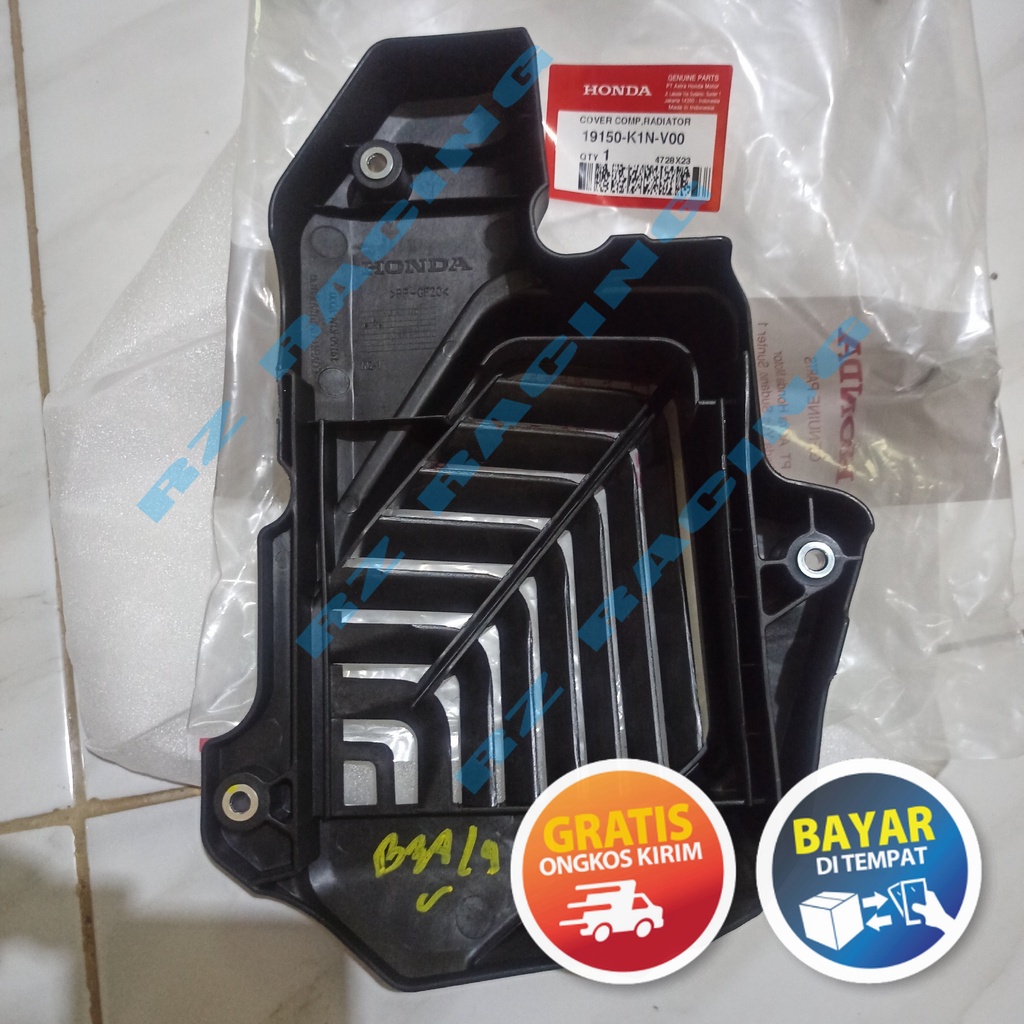 ( 100% ORI AHM ) Cover Comp Tutup Kipas Radiator CARBON PREMIUM PCX 160 / VARIO 160 / ADV 160 19150-K1N-V00 Original Honda RZ