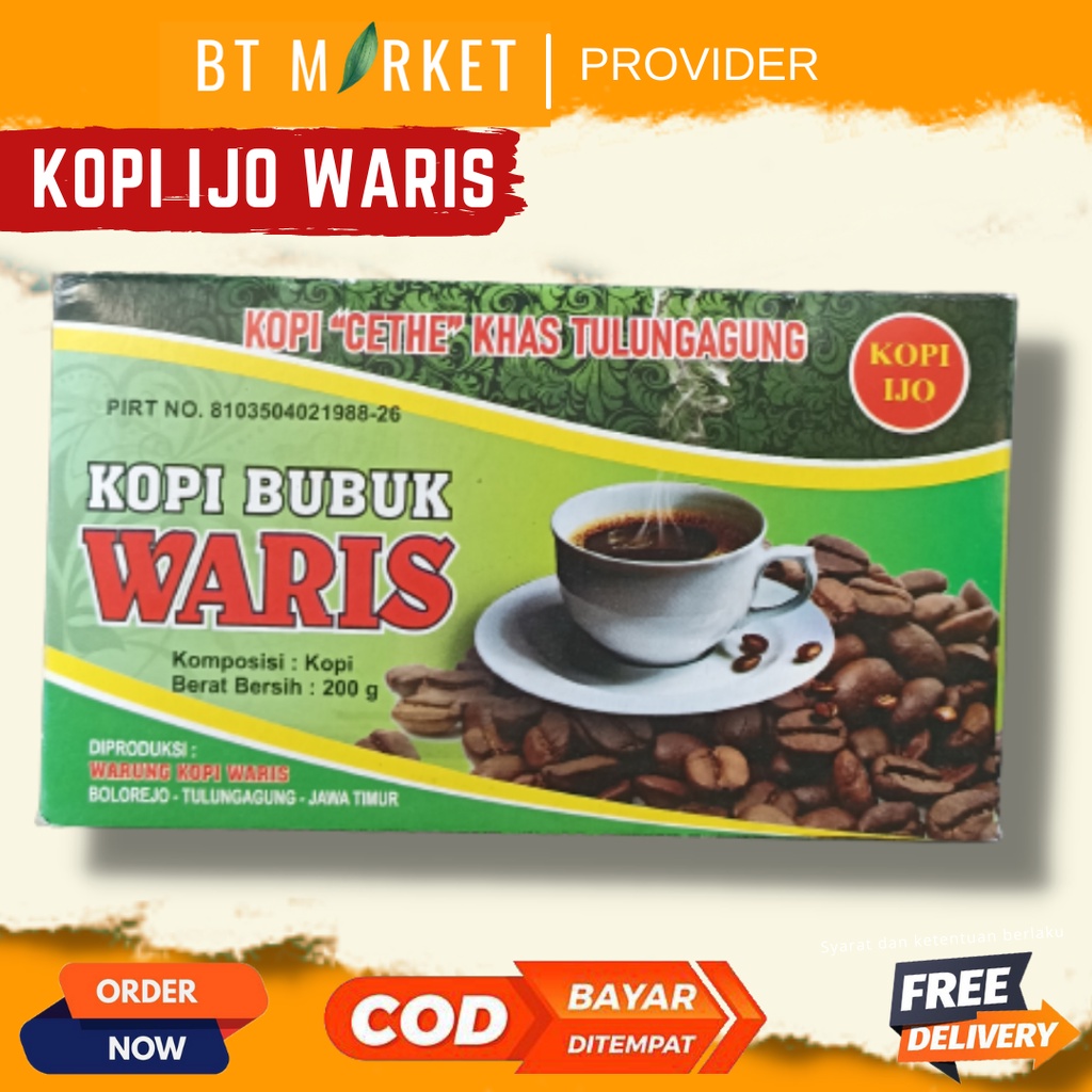 

Kopi Ijo Waris Tulungagung 200Gr Kopi Bubuk Waris