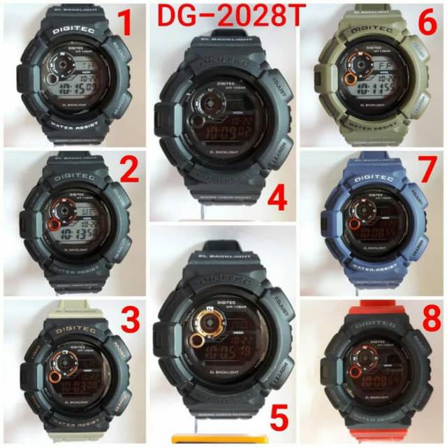 Jam tangan pria Digitec 2028 Mudman fashion cwok  original water resist free baterai