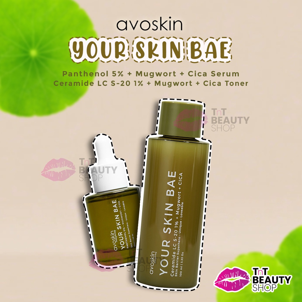 Avoskin Your Skin Bae Panthenol 5% + Mugwort + Cica Serum | Avoskin Your Skin Bae CeramideToner