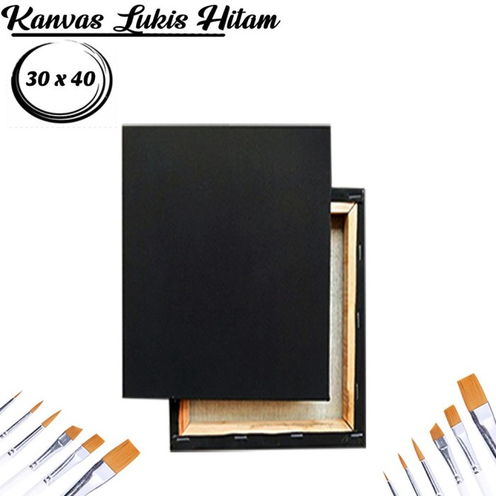 

Kanvas Lukis Hitam 30 X 40 Stretched Canvas Medium Texture