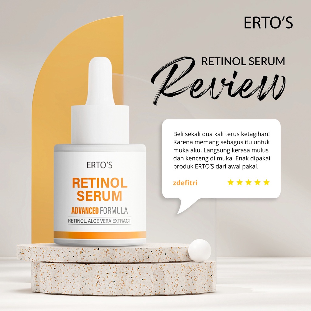 ORI Ertos Retinol Serum Original untuk Flex dan noda hitam bekas jerawat