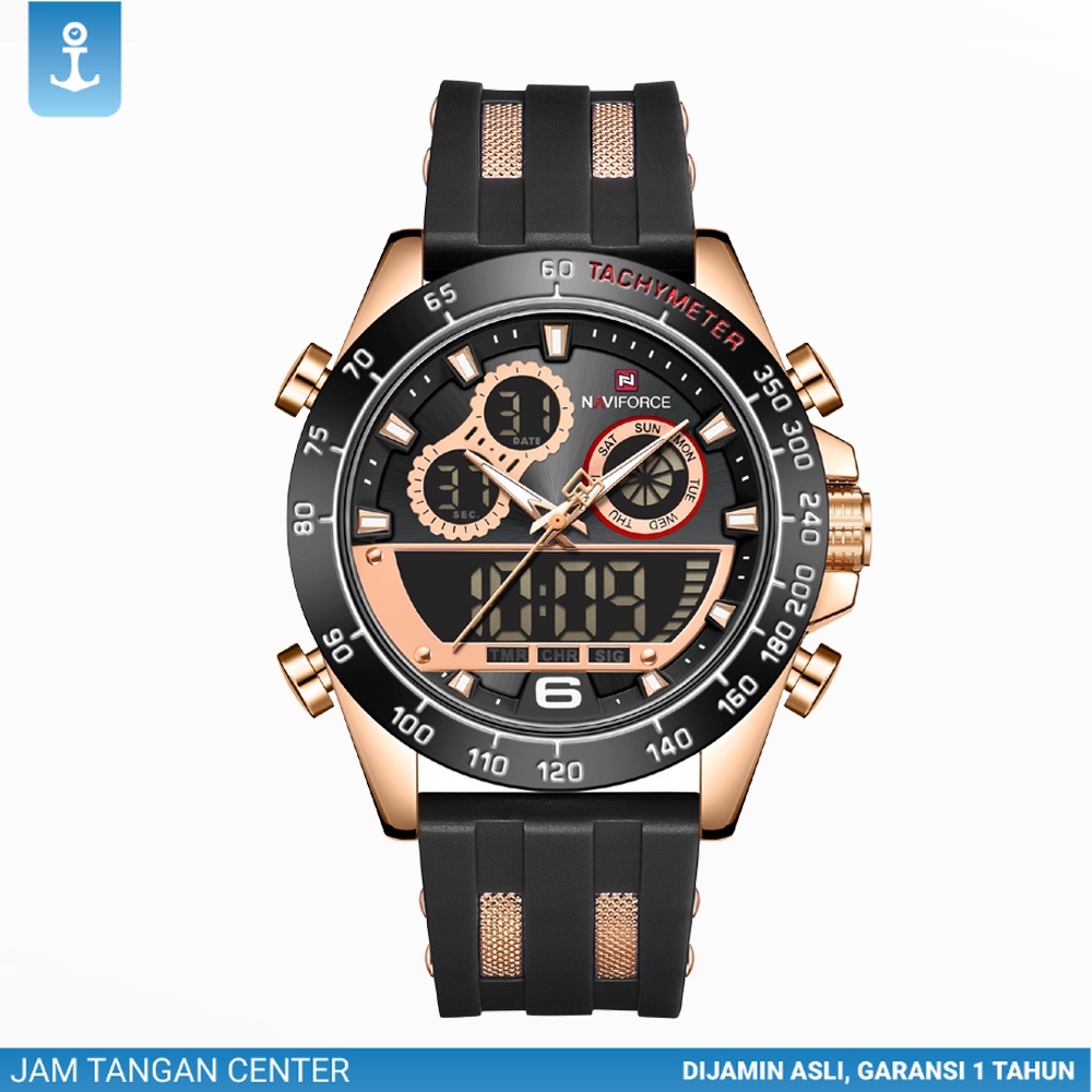 NAVIFORCE Jam Tangan Analog-Digital Pria NF-9188MT